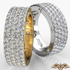 Round Diamond Womens Wedding Band Eternity Engagement Ring 14k Gold Yellow  (3.5Ct. tw.)