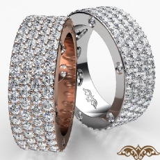 Round Diamond Womens Wedding Band Eternity Engagement Ring 14k Rose Gold  (3.5Ct. tw.)