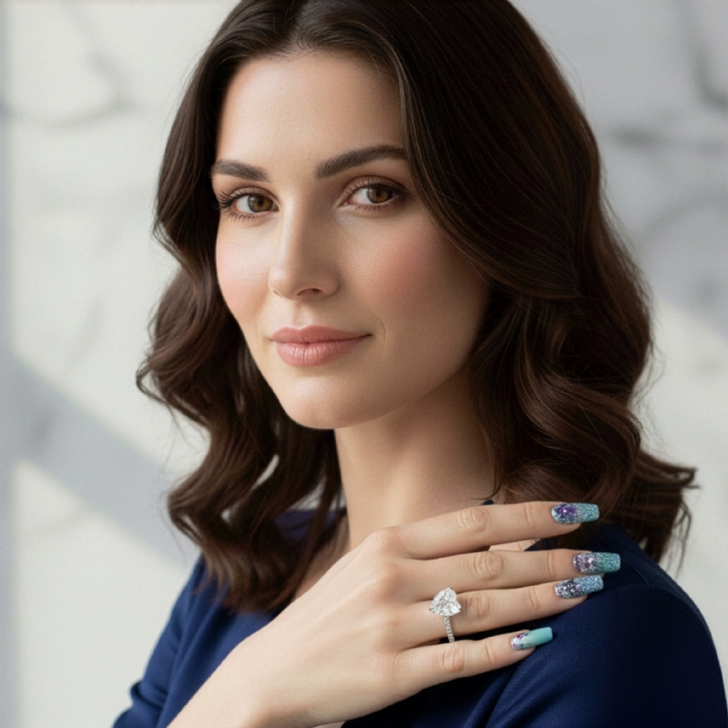  diamond Ring 14k Gold White