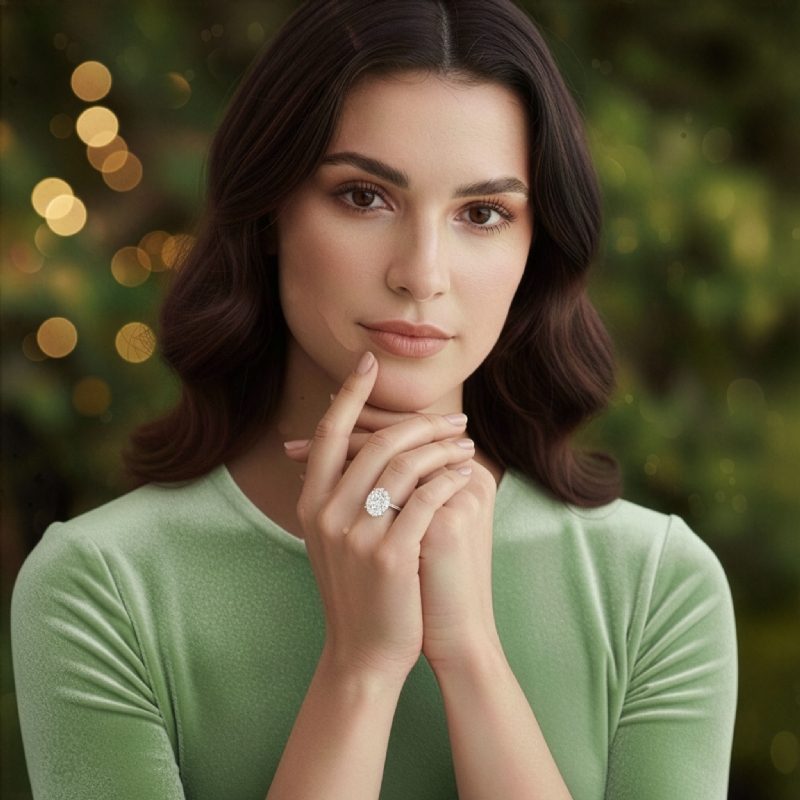  diamond Ring 14k Gold White