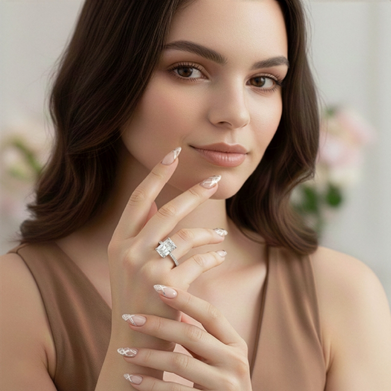  diamond Ring 14k Gold White