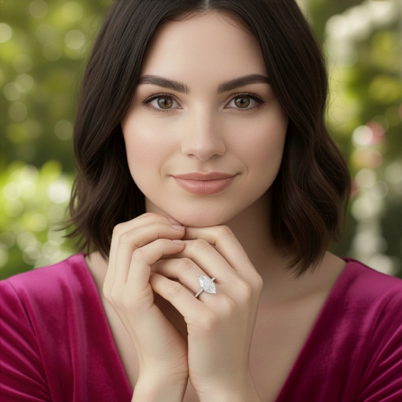  diamond Ring 14k Gold White