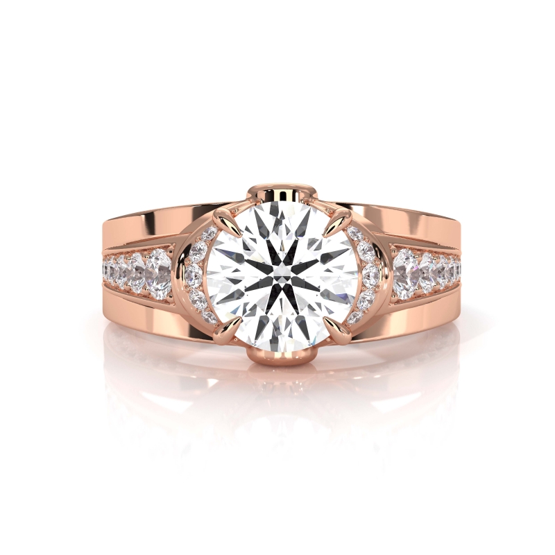  diamond Ring 14k Rose Gold