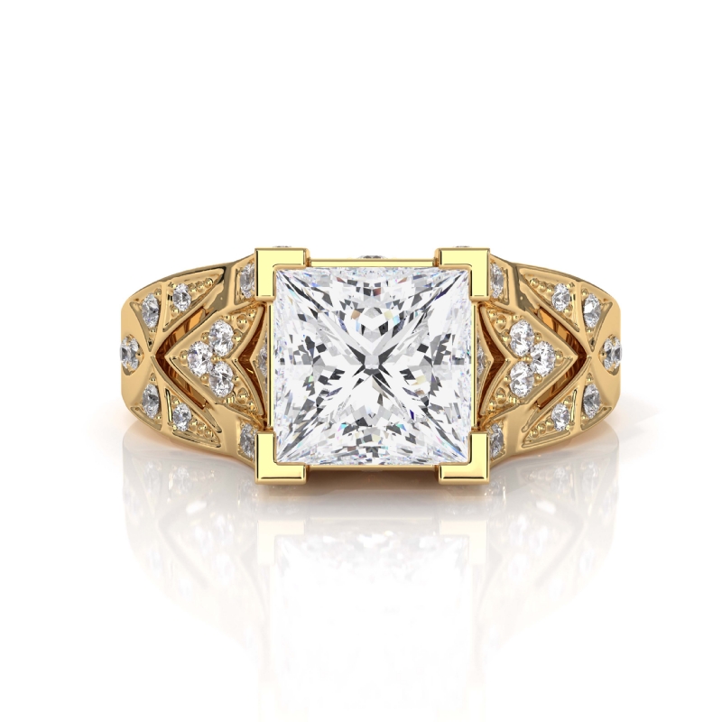  diamond Ring 14k Gold Yellow