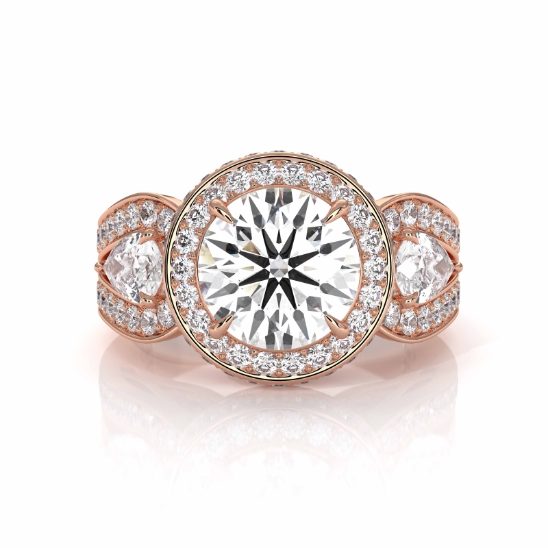  diamond Ring 14k Rose Gold