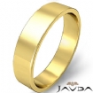 Flat Pipe Cut Ring 5mm Men Simple Plain Wedding Band 14k Gold Yellow 4.6g 6-6.75 Sz