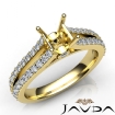 Diamond Engagement Split Shank Setting Princess SemiMount Ring 14k Yellow Gold 0.65Ct - javda.com 