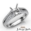 Diamond Engagement Split Shank Setting Princess SemiMount Ring 14k White Gold 0.65Ct - javda.com 