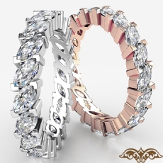 Prong Set Marquise Diamond Eternity Women's Wedding Band 14k Rose Gold  (2.1Ct. tw.)