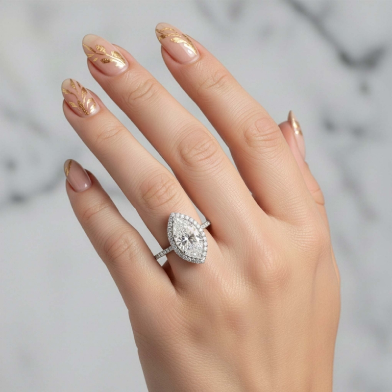  diamond Ring 14k Gold White