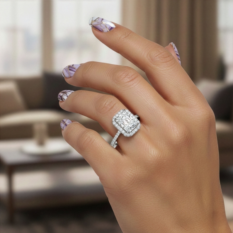  diamond Ring 14k Gold White