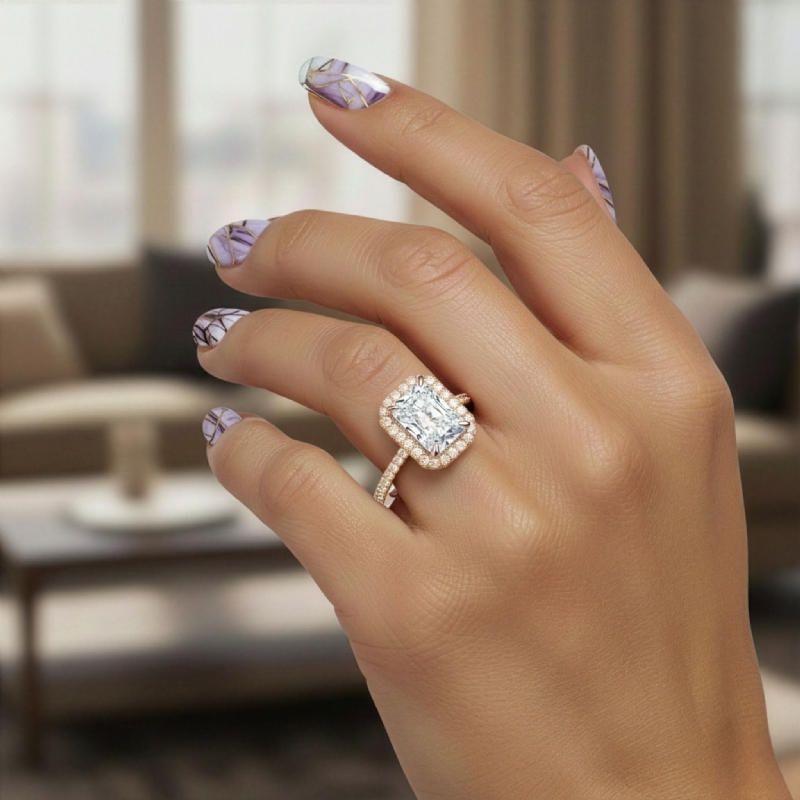  diamond  18k Rose Gold