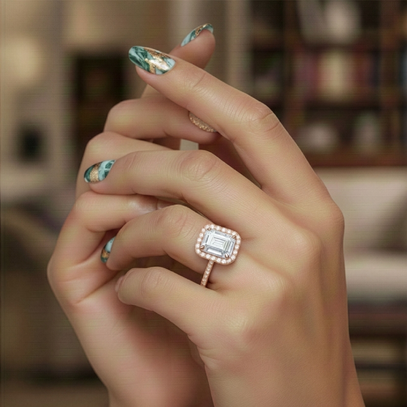  diamond Ring 18k Rose Gold