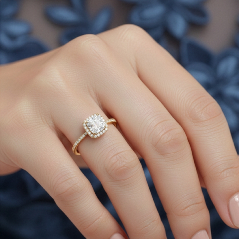  diamond Ring 18k Rose Gold