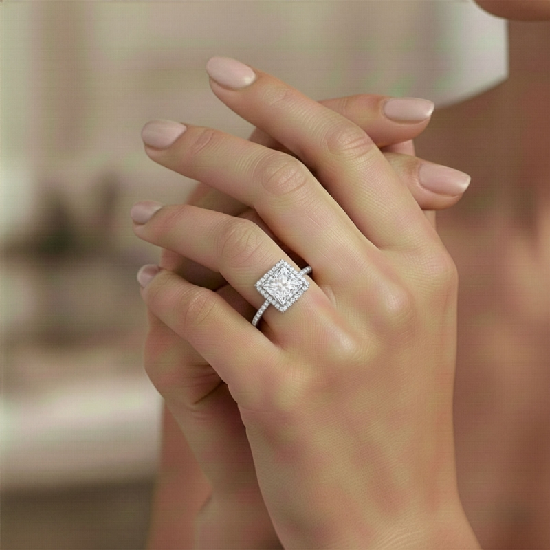  diamond Ring 14k Gold White