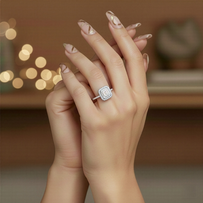  diamond Ring 14k Gold White