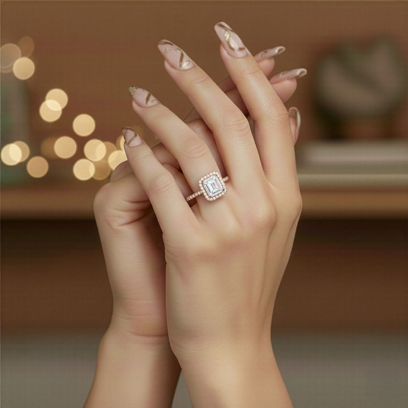  diamond Ring 18k Rose Gold