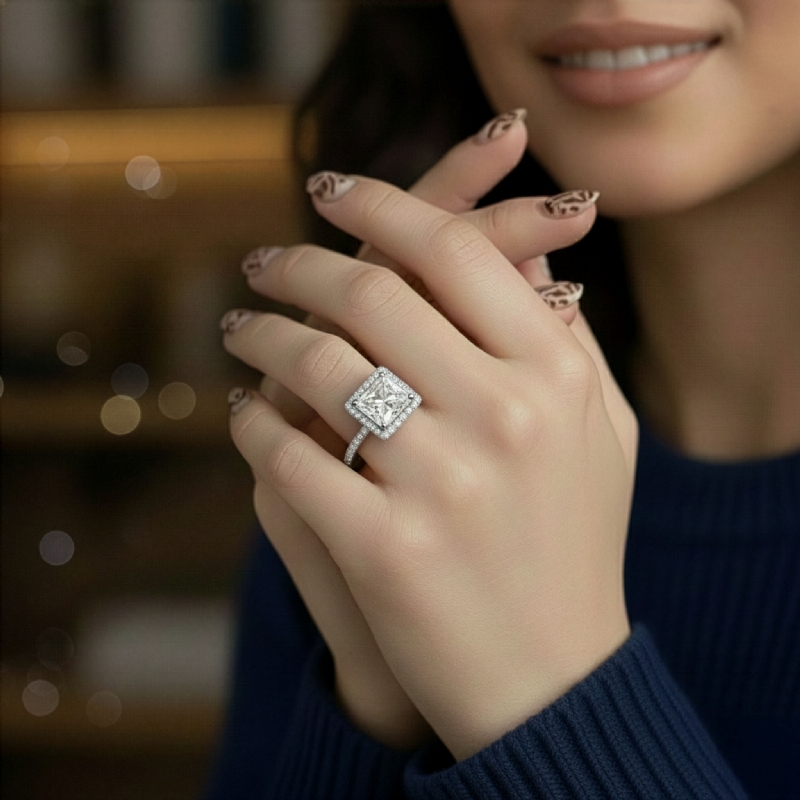  diamond Ring 18k Gold White