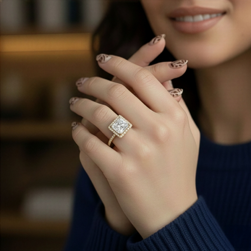  diamond Ring 14k Gold Yellow