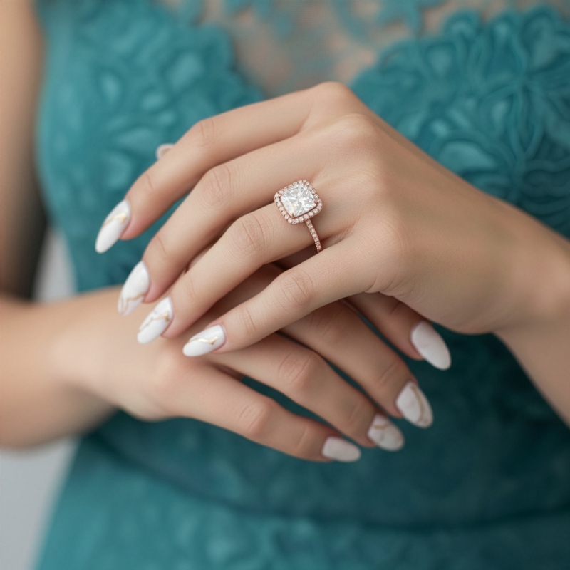  diamond  18k Rose Gold