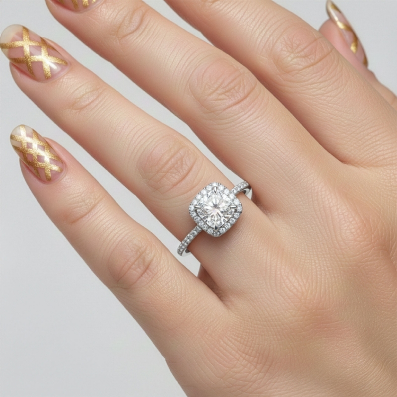  diamond Ring 14k Gold White