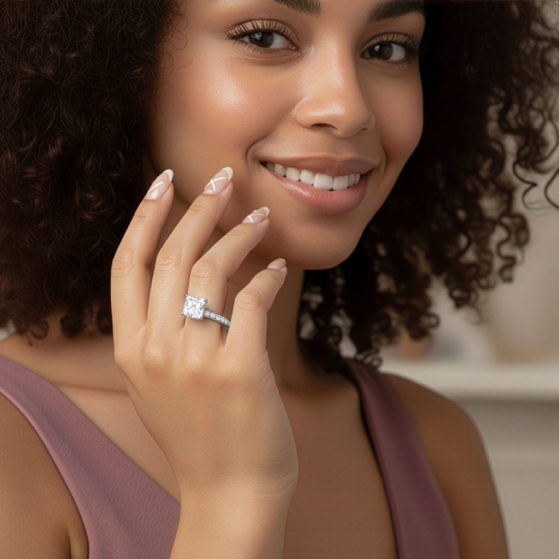  diamond  14k Gold White