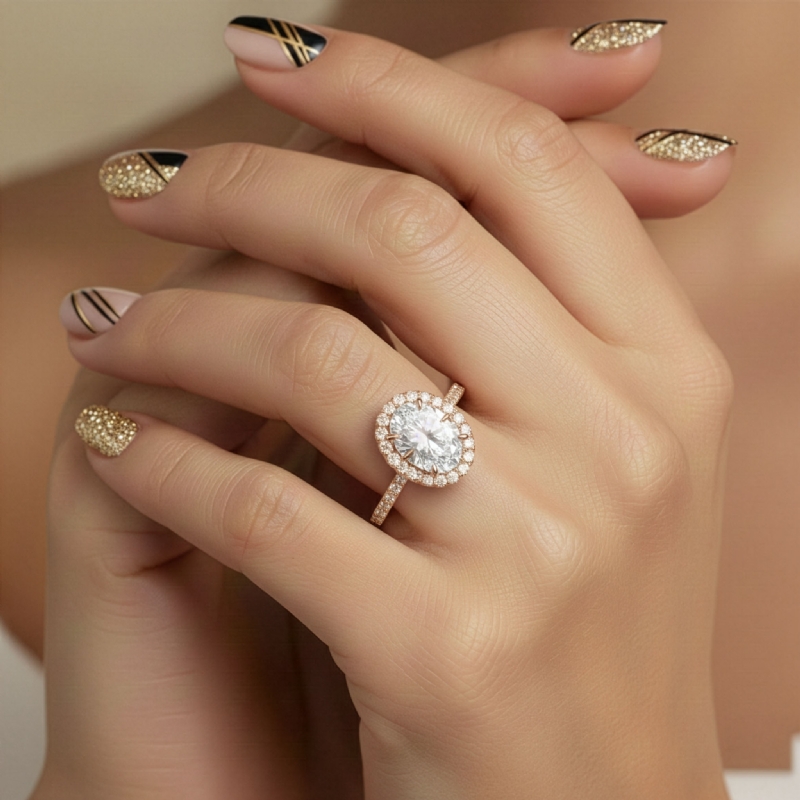  diamond Ring 18k Rose Gold