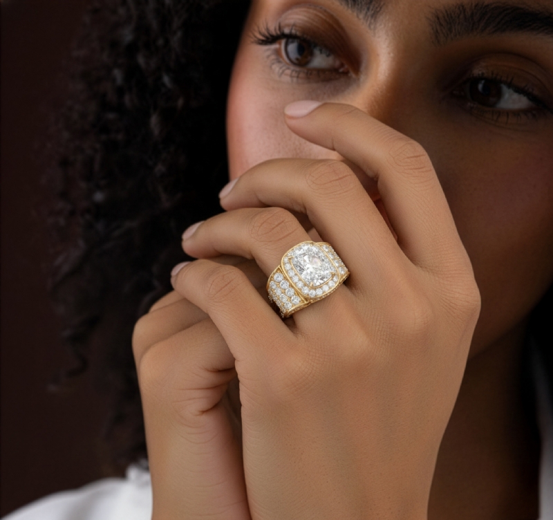  diamond Ring 14k Gold Yellow