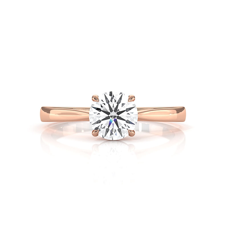  diamond  18k Rose Gold
