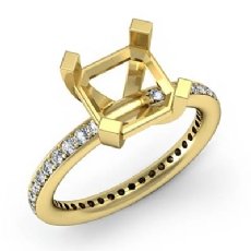 Diamond Engagement Ring Asscher Semi Mount 14k Gold Yellow (0.51Ct. tw.)