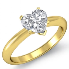 Six Prong Solitaire diamond  18k Gold Yellow