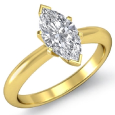 Six Prong Solitaire diamond  14k Gold Yellow