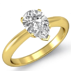 Six Prong Solitaire diamond Ring 14k Gold Yellow