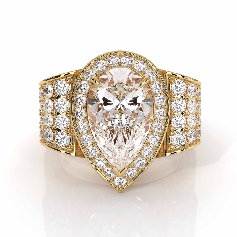  diamond Ring 14k Gold Yellow