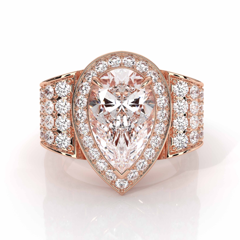  diamond Ring 14k Rose Gold