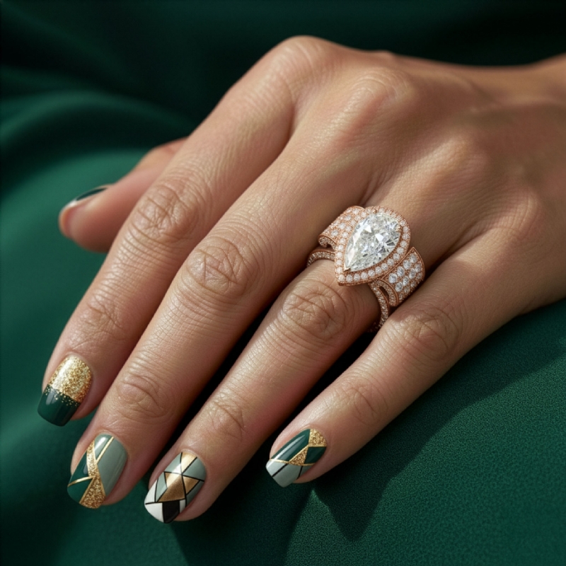  diamond Ring 14k Rose Gold