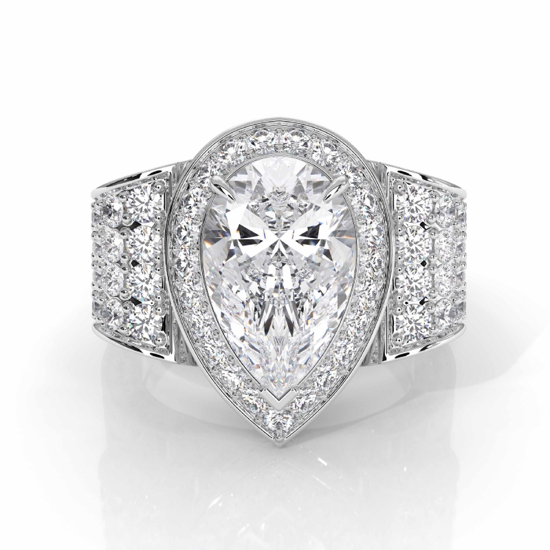  diamond Ring 18k Gold White