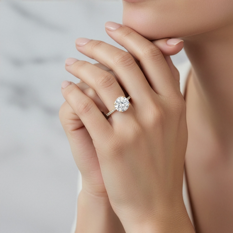  diamond Ring 18k Gold Yellow