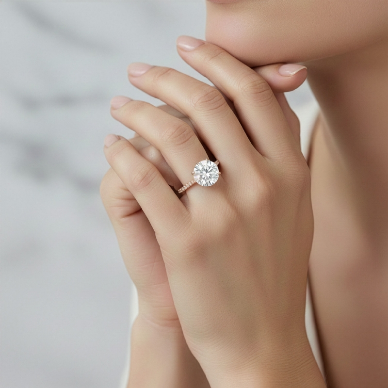  diamond Ring 18k Rose Gold