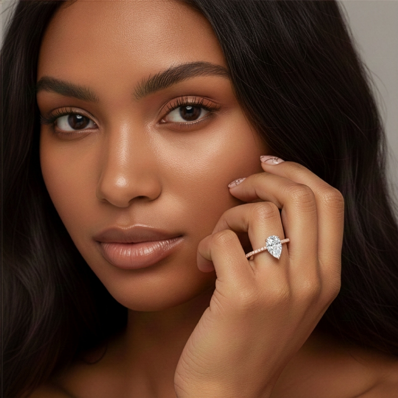  diamond  14k Rose Gold