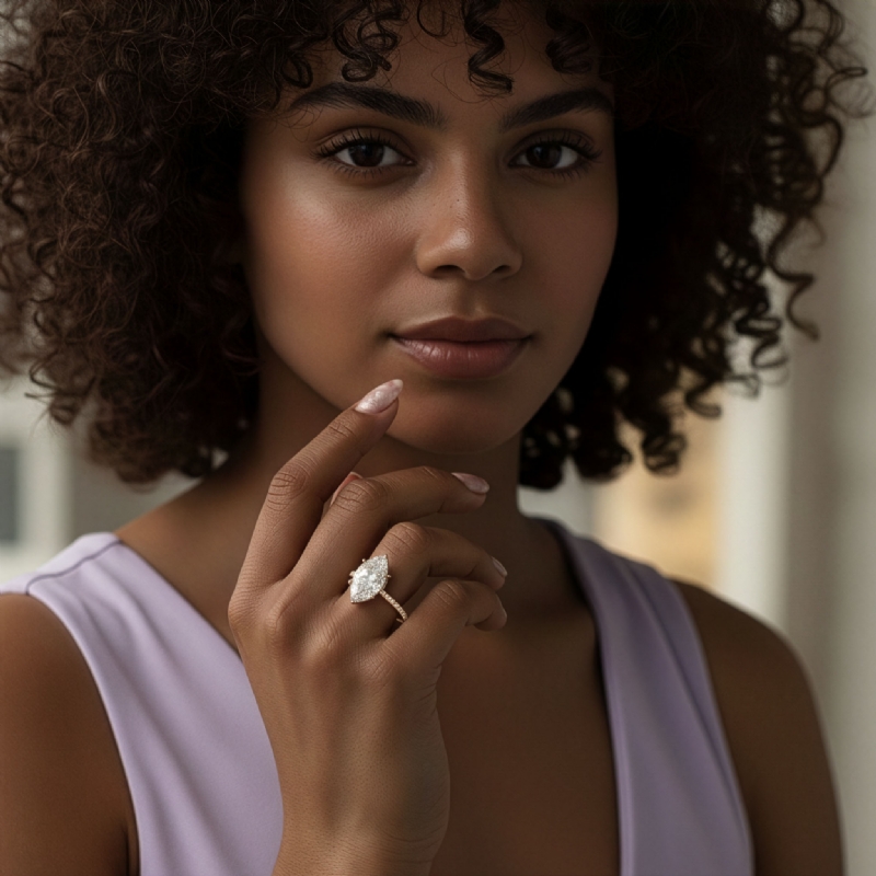  diamond  14k Rose Gold