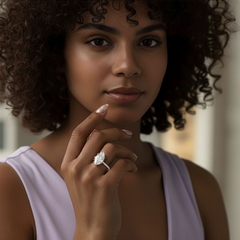  diamond Ring 18k Gold White