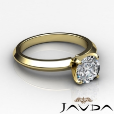 Knife Edge Solitaire diamond Ring 18k Gold Yellow