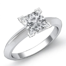 Knife Edge Solitaire diamond Ring Platinum 950