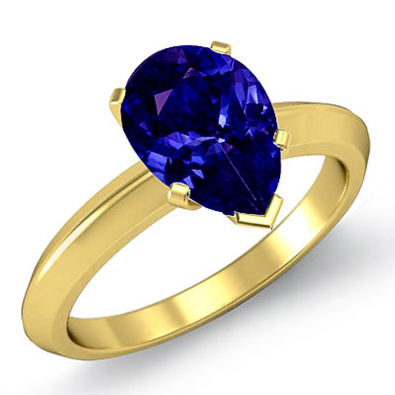  Pear diamond  Ring in 14k Gold Yellow