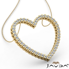 Round Diamond Heart Pendant 14k Gold Yellow  (0.59Ct. tw.)