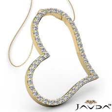 Round Diamond Heart Pendant 14k Gold Yellow  (0.69Ct. tw.)