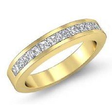 Pave Diamond Wedding Band Matching Set 14k Gold Yellow (0.95Ct. tw.)