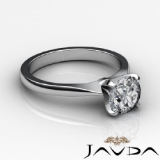Tapered Solitaire diamond Ring 14k Gold White