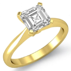 Tapered Solitaire diamond Ring 18k Gold Yellow